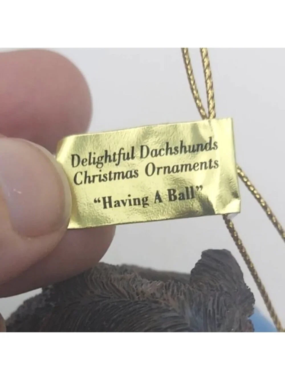Danbury Mint Delightful Dachshunds Dog Christmas Ornaments Set of 3 Original Box